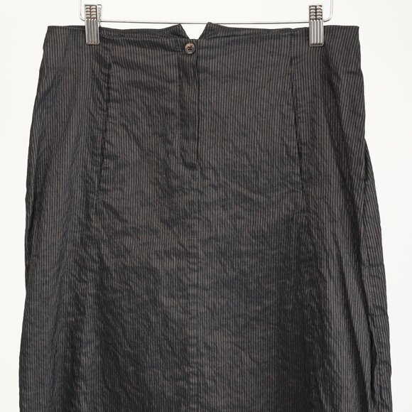 Annette Gortz Split Black Pinstripe Bubble-Hem Skirt-Pants - Picture 3 of 10